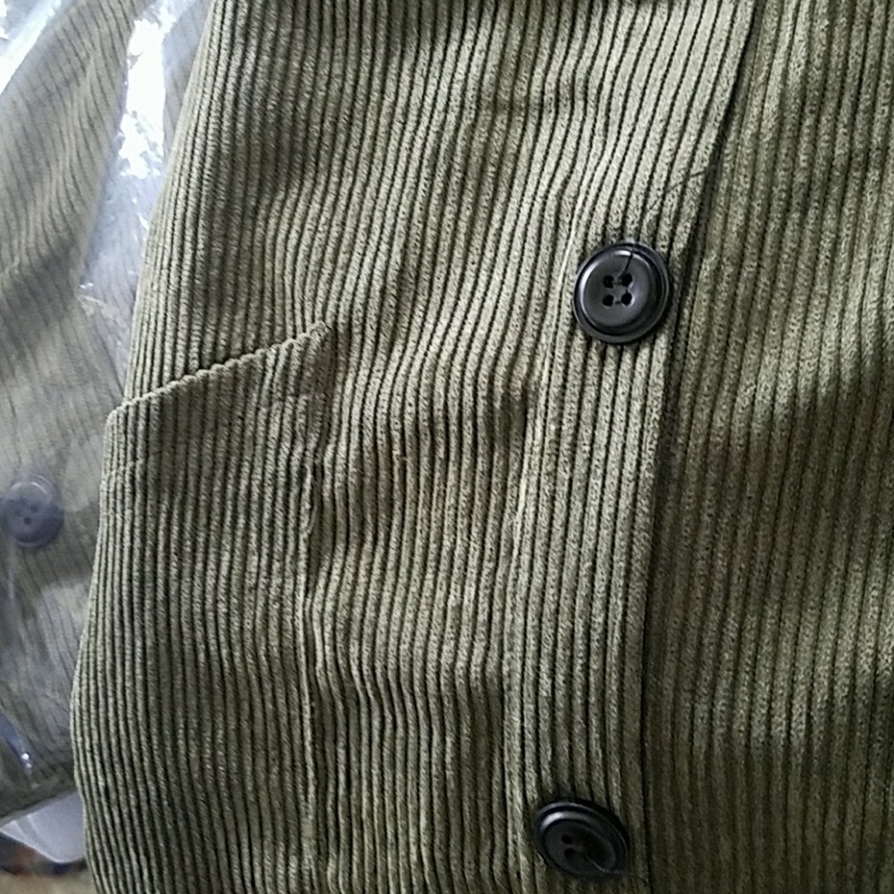 LAST ONE + FREE GIFT Olive Button Corduroy Dress - Picture 4 of 7